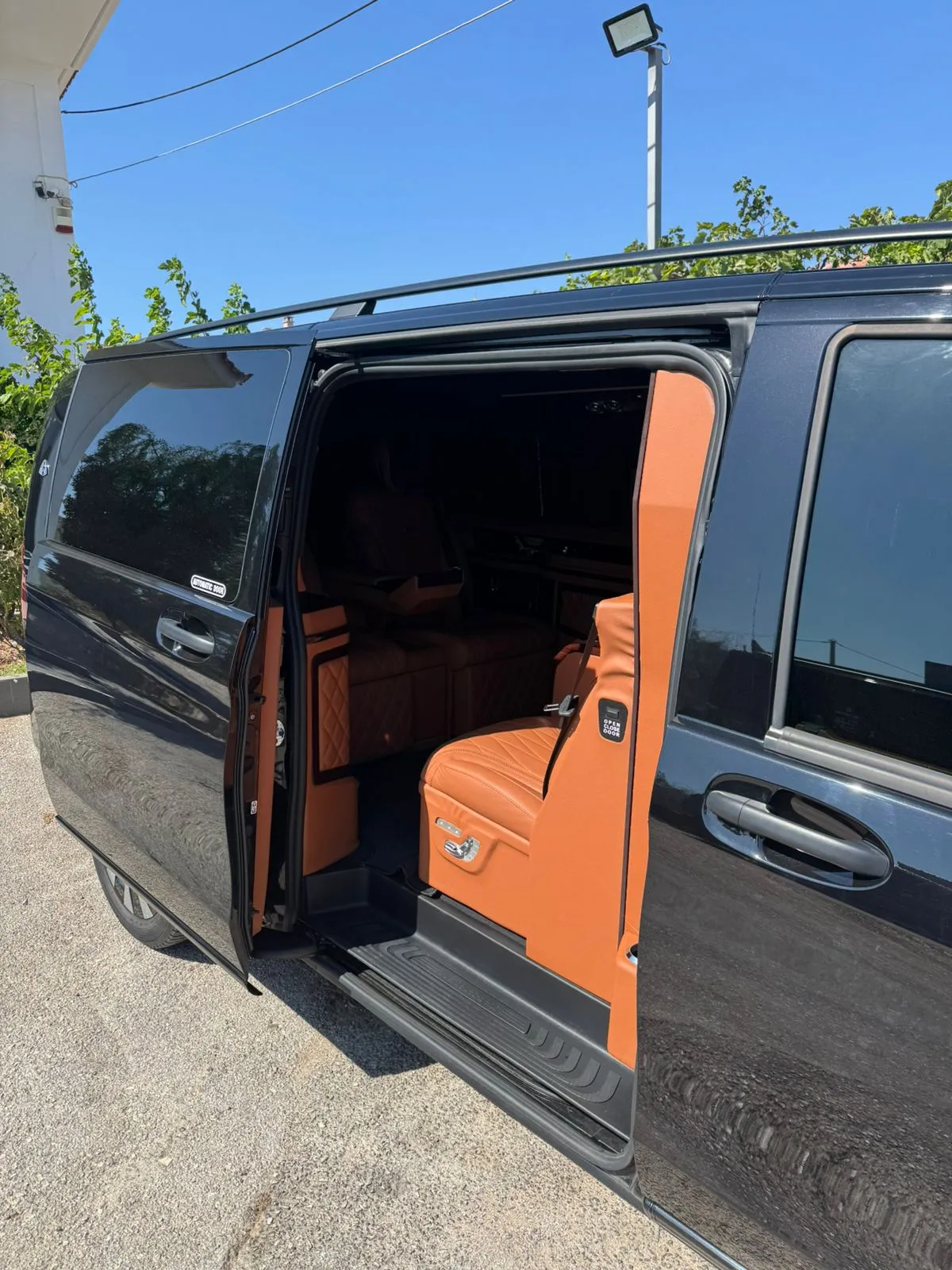 Raw sienna leather VIP cabin