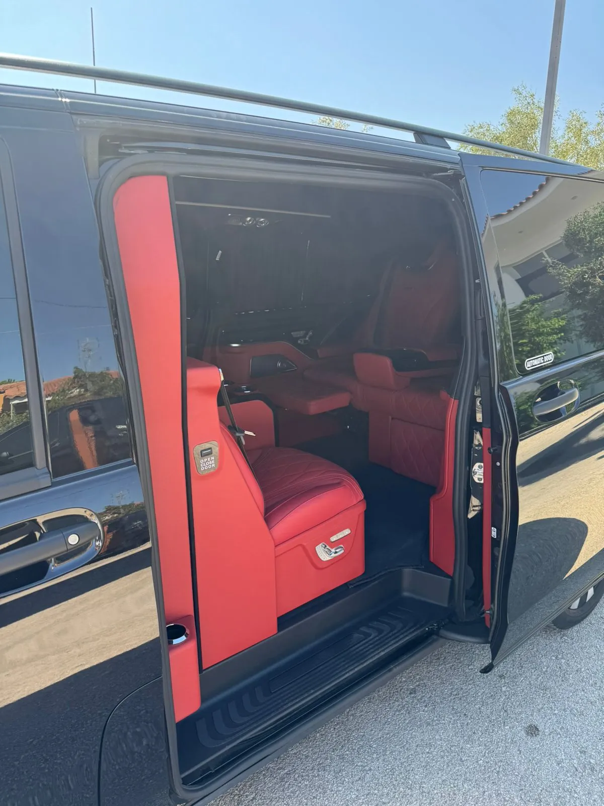 Wine leather VIP cabin